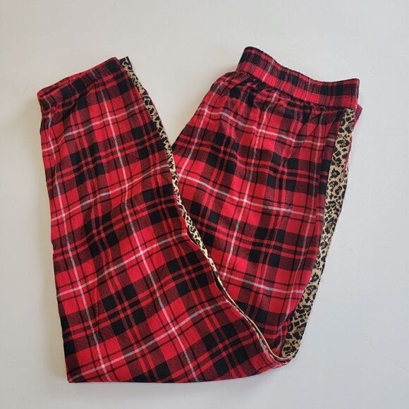 JENNI Lurex & Plaid Pajamas Pants L - Picture 2 of 5